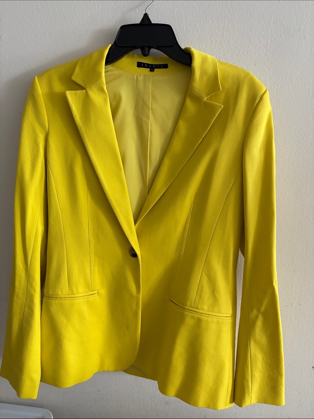 Theory Yellow Tailored Blazer size 10